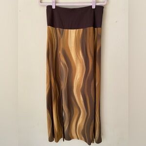 Women With Control by Renée Greenstein Brown Carwash Hem Skirt M